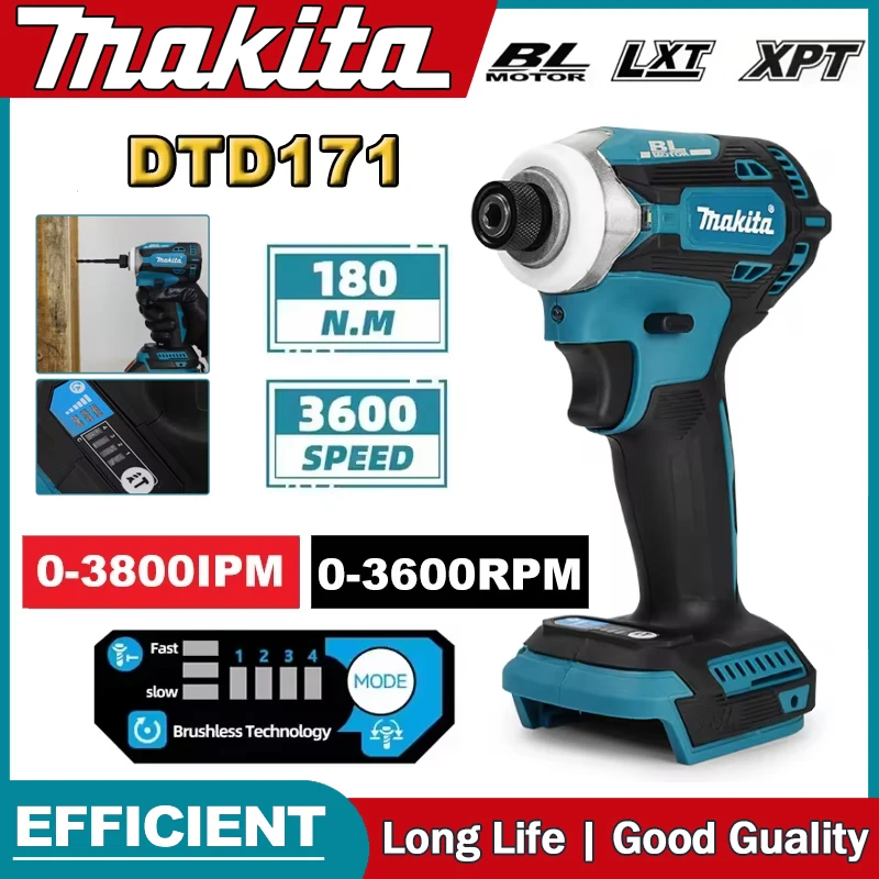 Brushless Cordless Electric Drill 18V - Makita DTD171 Borstelloze Slagschroevendraaier Oplaadbare Schroevendraaier