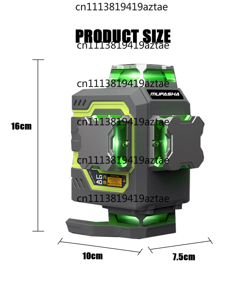 16-lijns laserwaterpas 360° ze - Laser Level 16 Lines 4D Green recensie en prijs