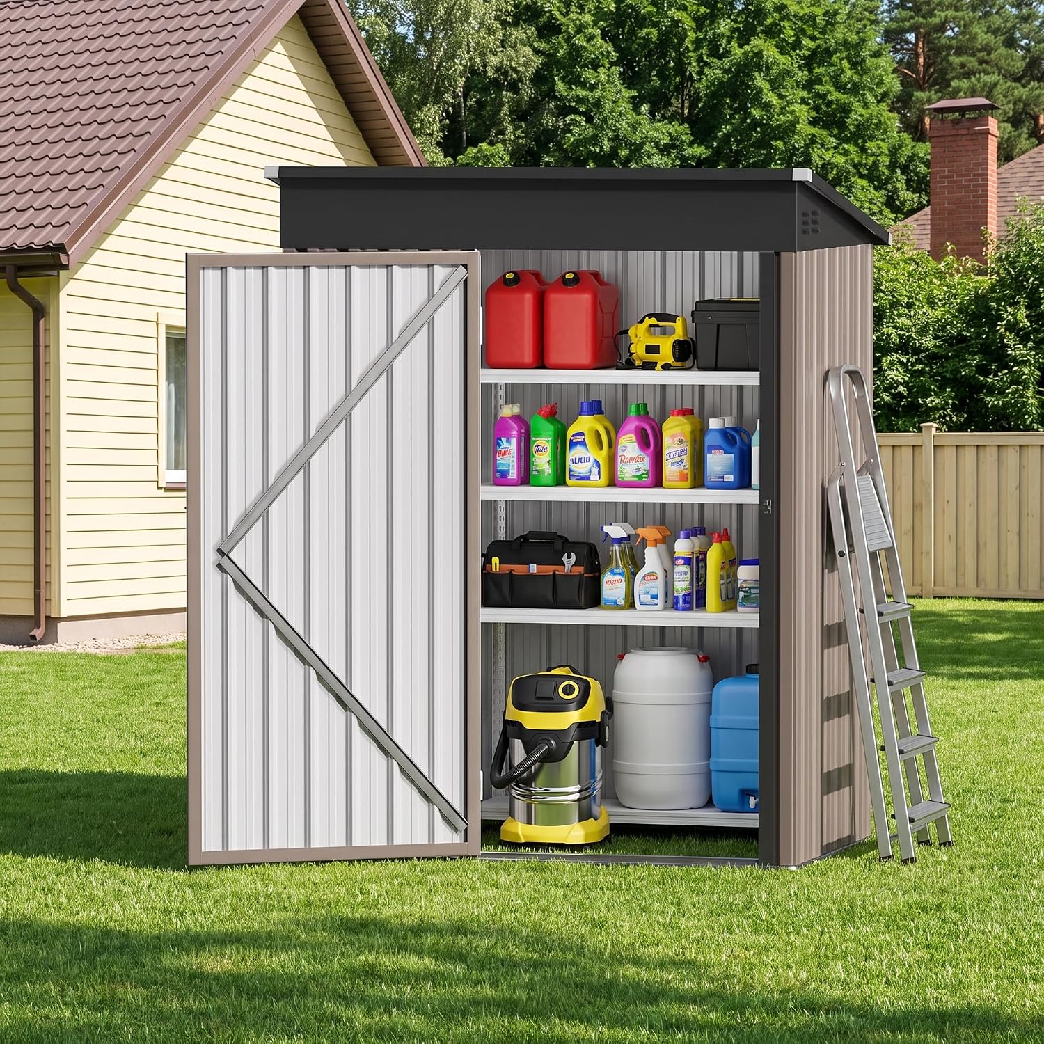 5x3FT metalen opslagruimte met - Garden Tools recensie en prijs