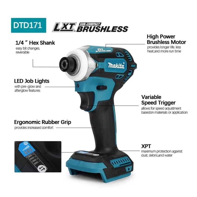 Makita DTD171 Borstelloze Slag - Brushless Cordless Electric Drill 18V recensie en prijs