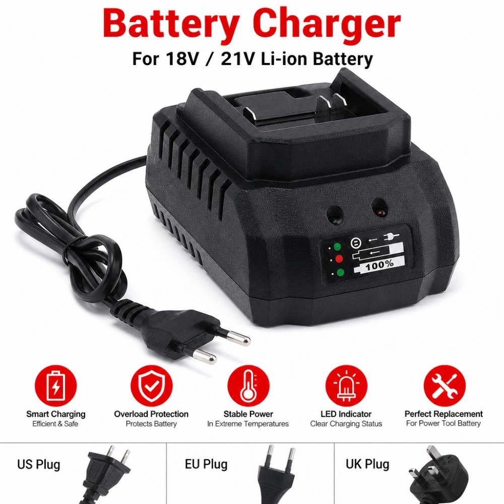 18V 21V Batterijlader Compatib - Brushless Cordless Electric Drill 18V recensie en prijs