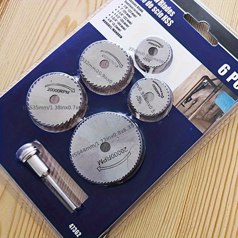6-delige mini-cirkelzaagbladen - Cordless Rotary Tool Kit Accessories recensie en prijs